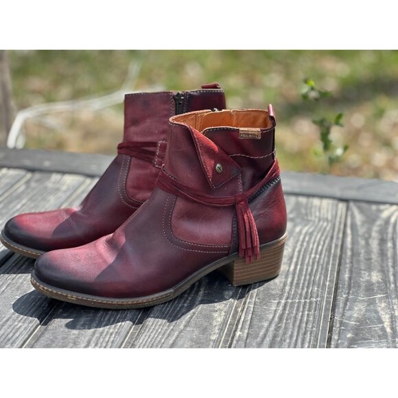 Pikolinos red ankle boots. Size 41 euro - Picture 5 of 7